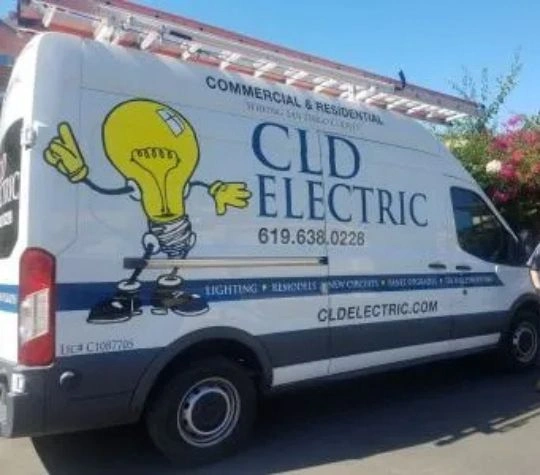 CLD Electric technician troubleshooting electrical panel in Poway
