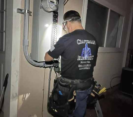 Craftsman Electric service van and team in Poway